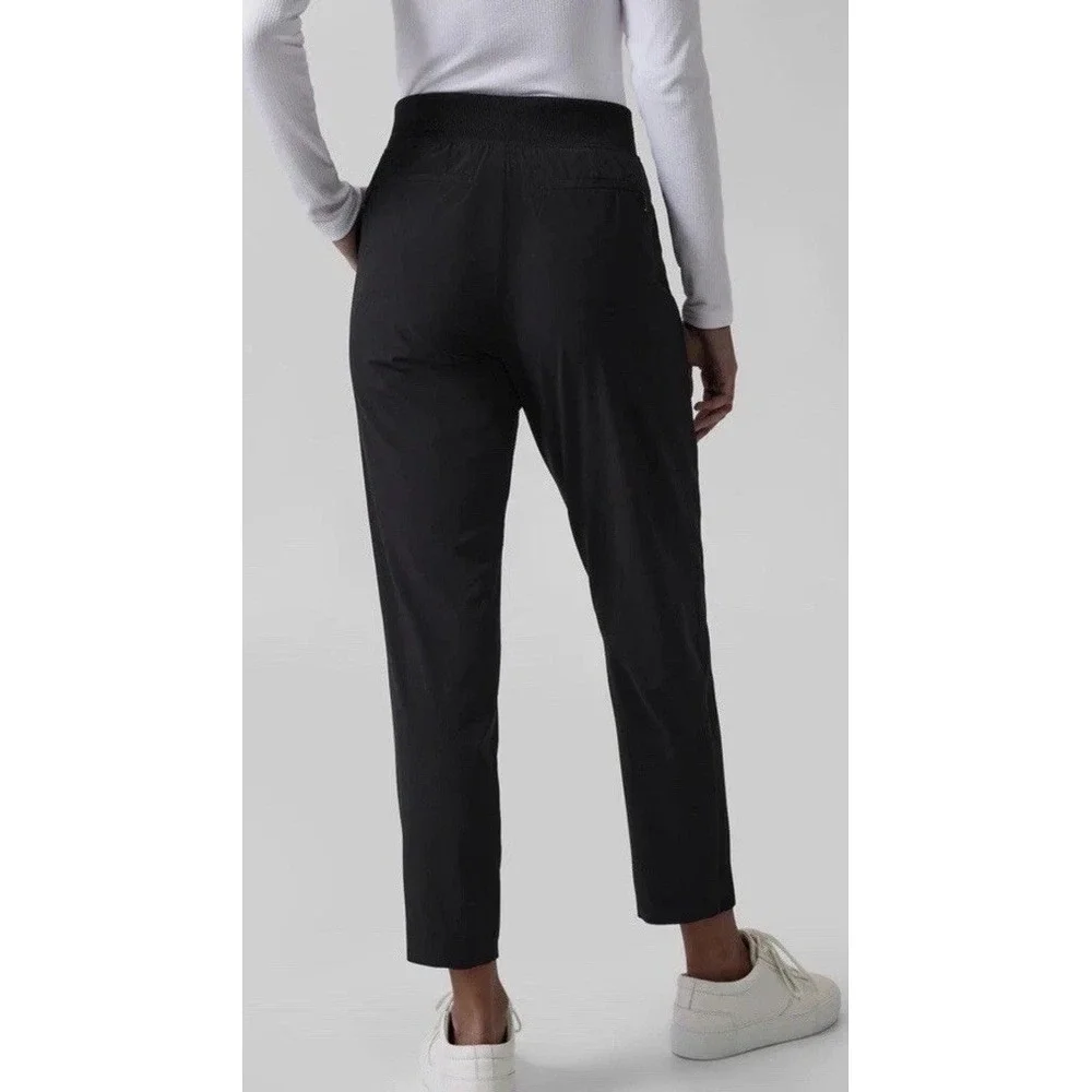 ATHLETA Brooklyn Ankle‎ Pant Black Lightweight Pants Work Travel Women's Size 0